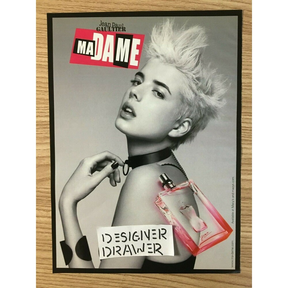 Agyness Deyn For 2008 Jean Paul Gaultier Madame Fragrance Print Advertisement